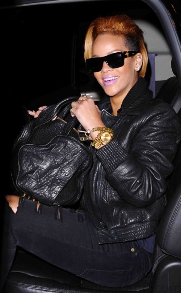 RIRI leaving the studio in NYC