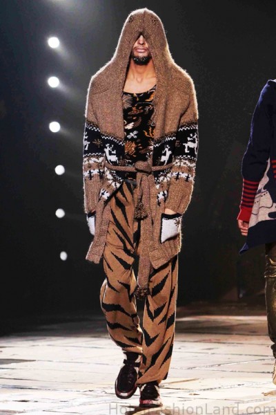 A model walks the runway during the Vivienne Westwood Milan