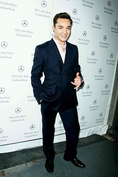 Ed Westwick arriving at Tommy 2010