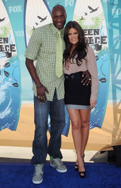 Lamar Odom and wife Khloe Kardashian
